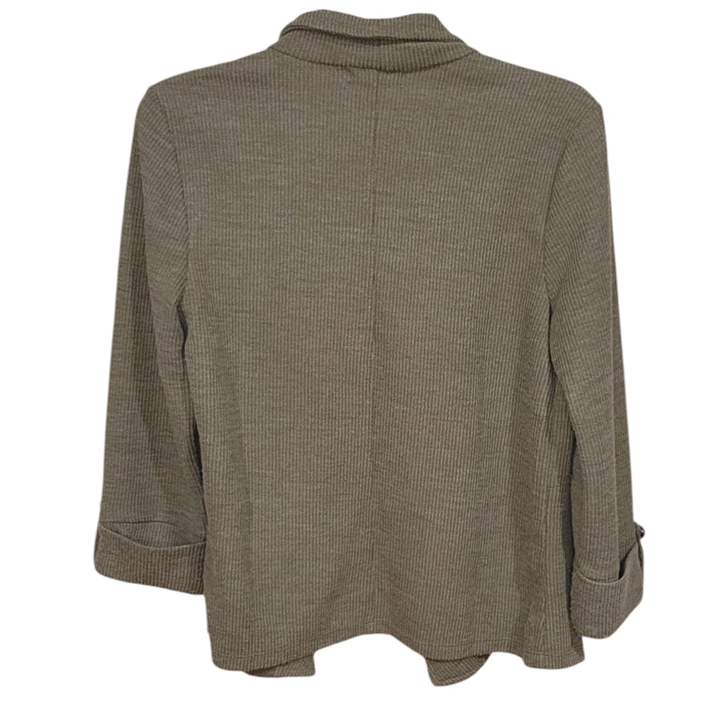 Maurcies Solid Cascade Front Military Cardigan - image 3
